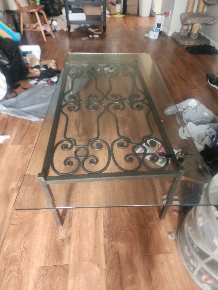 antique glass table