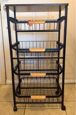 5-Tier Rolling Storage Cart with Wheels