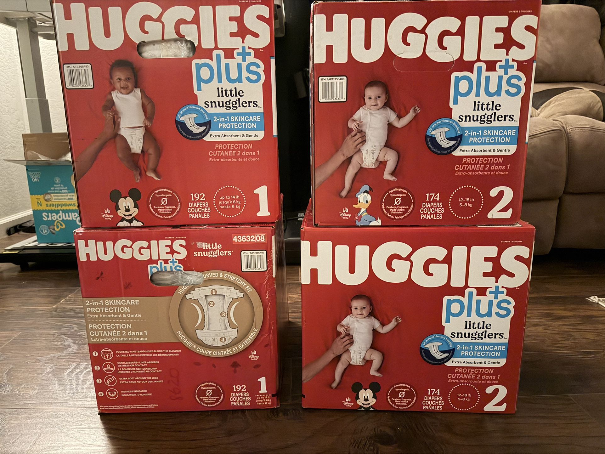 Brand New Boxes Of Diapers