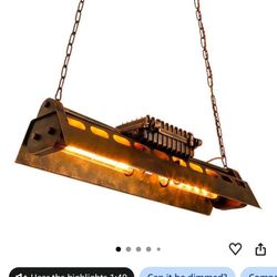 31.5" Rustic Farmhouse Chandelier Steampunk Billiards Light Fixtures 4-Lights Industrial Hanging Chandelier Vintage Ceiling Pendant Lighting for Kitch