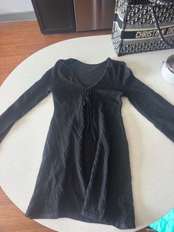 Lace crochet black bathing suit cover up