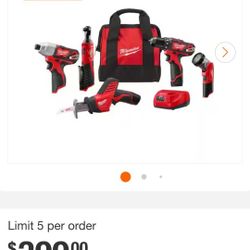 Milwaukee 8 Piece Tool Kit.