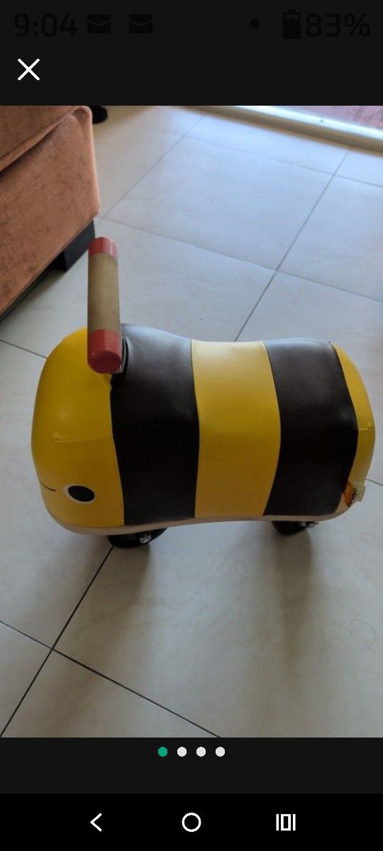 B. toys Wooden Bee Ride-On - Boom Buggy: Toddler Push Toy, Physical Fitness Builder, Max Capacity 88 lbs Great Condition!