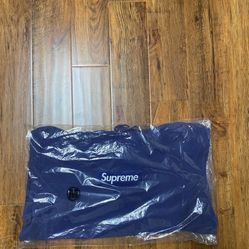 Supreme Box Logo Hoodie Washed Navy Size M
