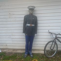 Marine Statue Is Looking For A Good Home  Yes, This Is A Vintage Piece