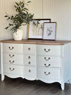 Vintage Serpentine Dresser