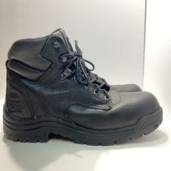 Timberland PRO Series Black Leather Steel Toe Boots, sz 10M, Womens