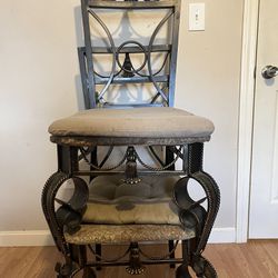 Stackable Vintage Style Metal Chairs