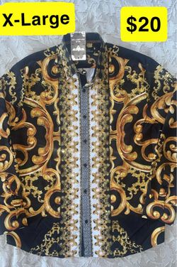 New Men’s X-Large rhinestone button shirt