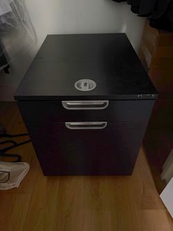 IKEA GALANT Drawer Unit on Wheels, Black, Lock Works, Code Resettable