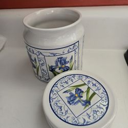 Beautiful Ceramic Canister With Lid