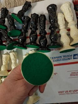 Vintage ceramic chess pieces 32 pieces