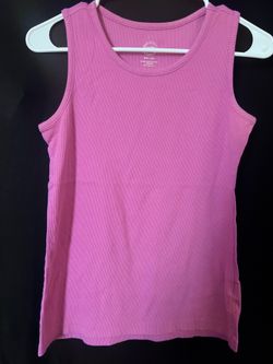 Wonder Nation Ribbed Tank Top, Girls Size XXL (18), Pink