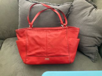 Coach Park Metro Leather Tote Bag /  Purse - Cherry Red