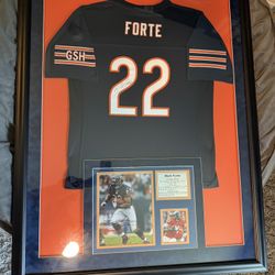 Matt Forte Signed Jersey Photo Autograph Framed Chicago Bears NFL