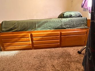 Wood Captain Beds with Storage - Twin Sized