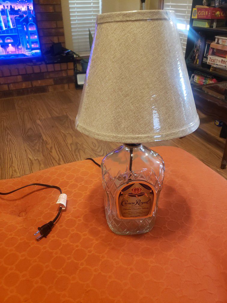 Handmade Crown Royal Bottle Lamp - WORKING