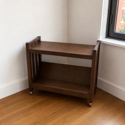 Free Solid Wood Rolling Record Storage Cart
