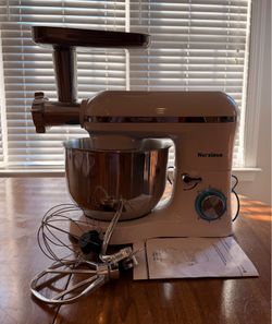 NEW Nurxiovo 6.5QT Stand Mixer + Meat Grinder Attachment