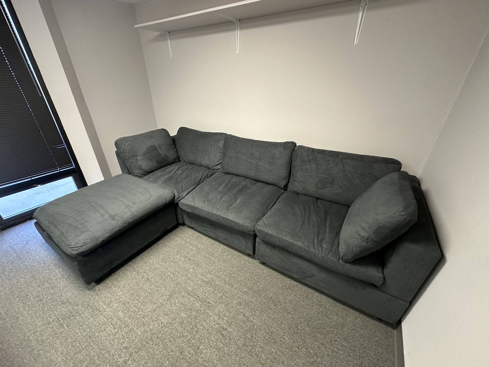 section couch dark grey