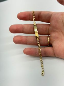 10KT Real Gold Cuban Bracelet