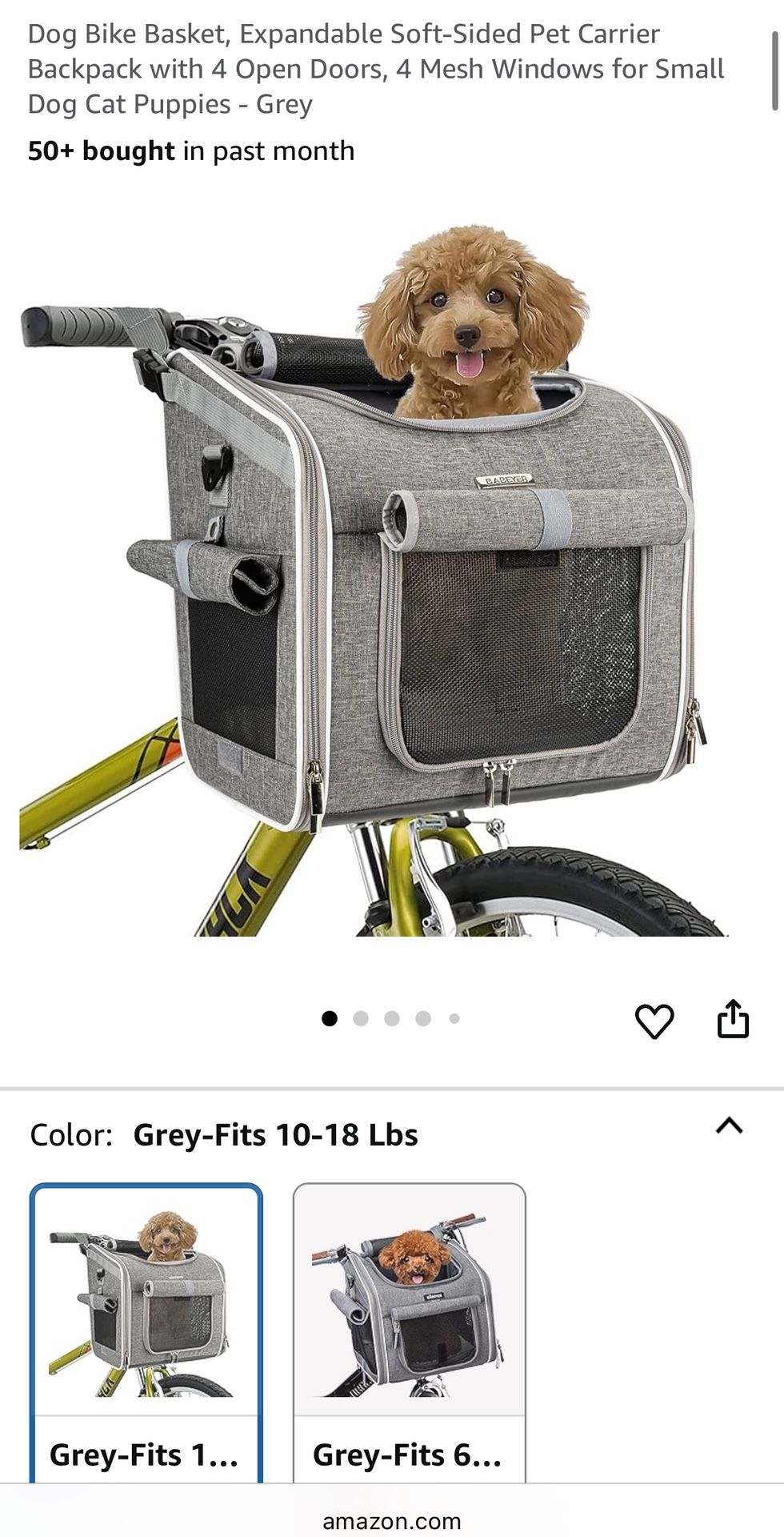 Dog Bike Basket And Backpack