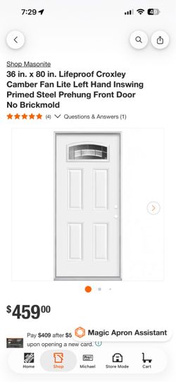 36 in. x 80 in. ❗️Left and right❗️Hand Inswing Primed Steel Prehung Front Door.