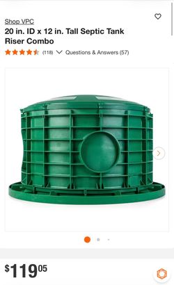 VPC 20 in. x 12 in. Septic Tank Riser Combo