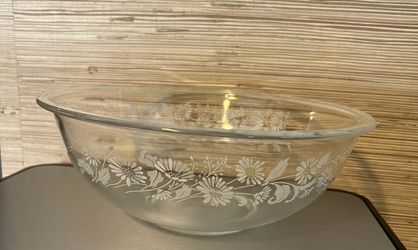 4 Pyrex Colonial Mist Clear Nesting Mixing Bowls