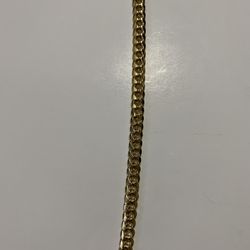 10k Gold Cuban Link Bracelet  19 Grams  9.5MM 8 Inches  Long 