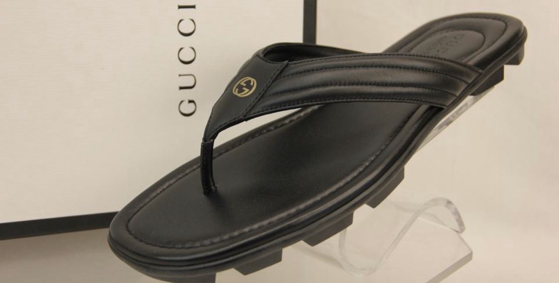 Mens Gucci leather sandal . 100% authentic
