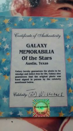 Signed framed photo of ted Williams