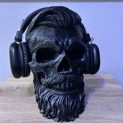 3d Printed Gentleman Skull Headset Stand 