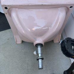 Vintage Pink Porcelain Sink