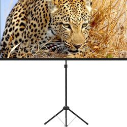 Portable Projector Screen with Stand, Outdoor Movie Screen, 80 Inch 16:9, Light-Weight, Mobile and Compact, Easy Setup and Carrying, Projection Screen