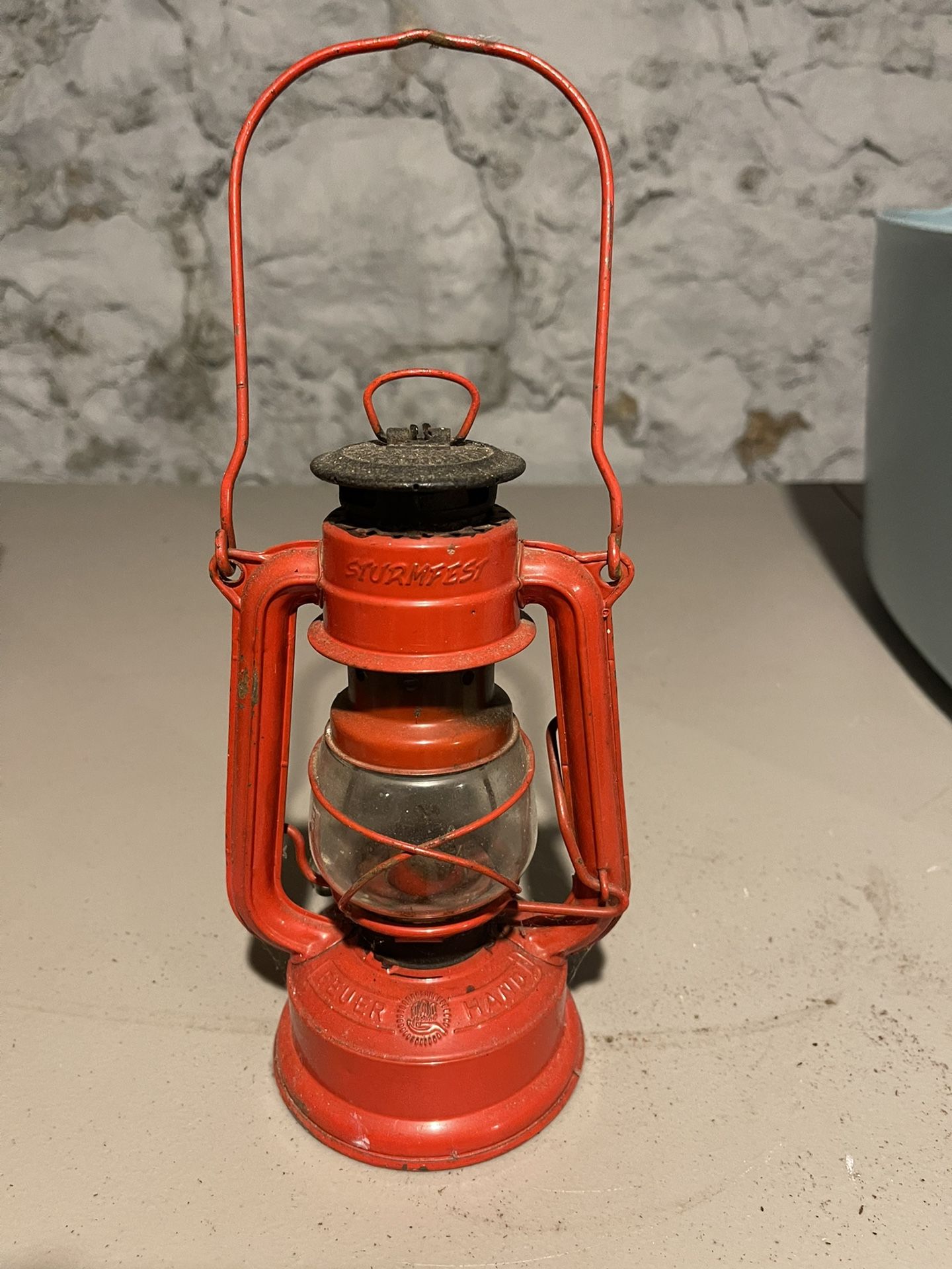 Vintage Feuer Red Hand Sturmfest #175 Lantern