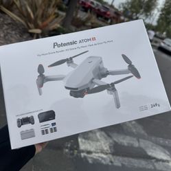 Potensic ATOM 2 Fly More Combo with RC PTD 1, Drones with Camera for Adults 4K Video, 8K Photo, 10KM Transmission, 96 Mins Flight, 3-Axis Gimbal, AI T