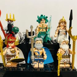 Ancient Greek Gods Minifigures Unique Set | New Custom LEGO Compatible Toys