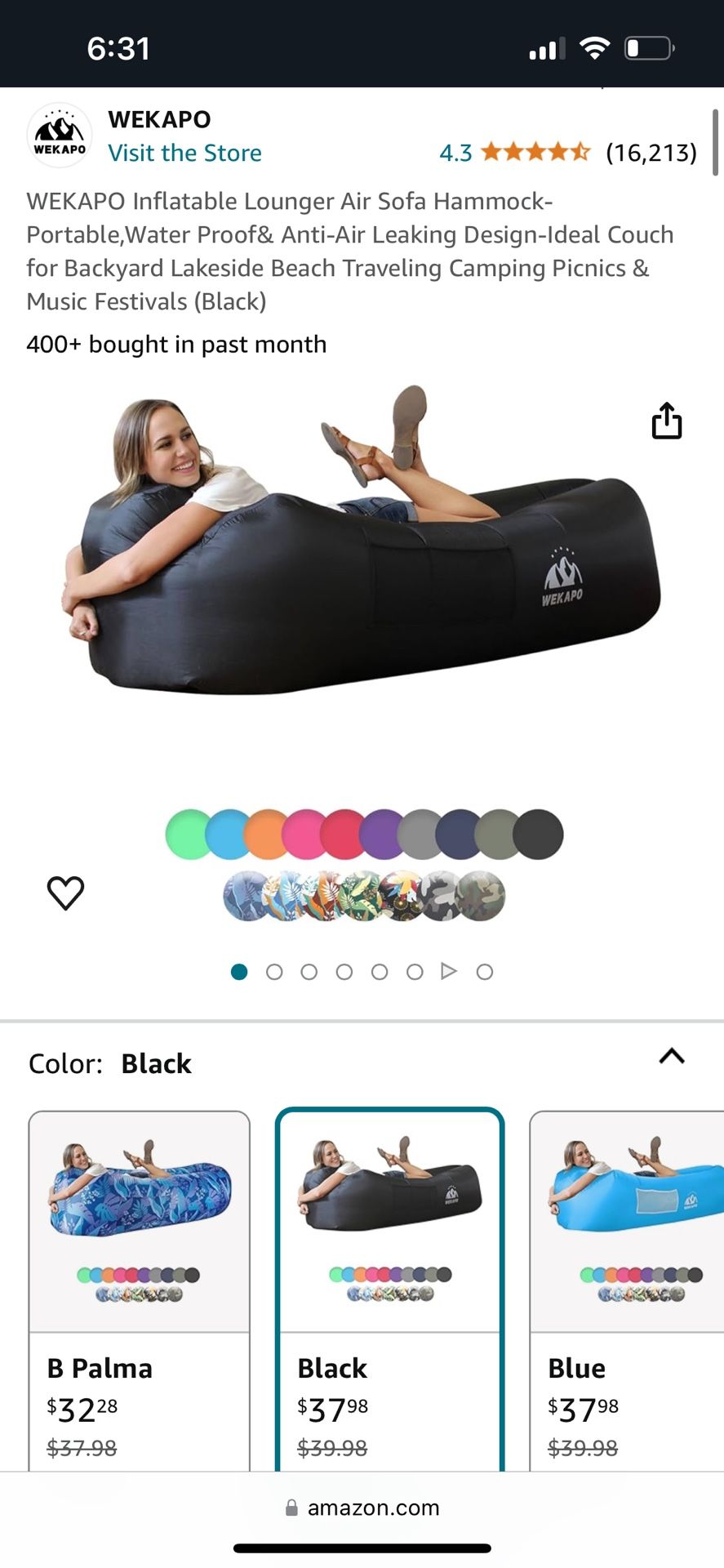 Inflatable Lounge chair $15