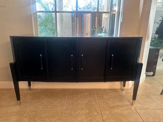 Black Modern solid sideboard/ cabinet