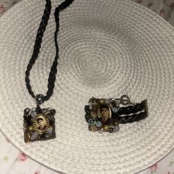 Religious Necklace & Bracelet Set 