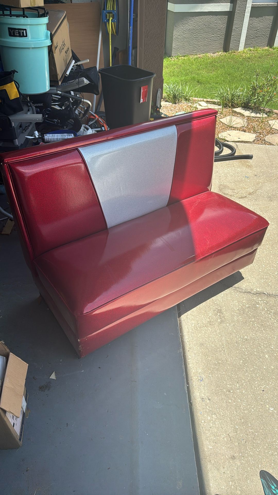 1950s style diner bench
