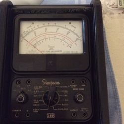 Vintage Simpson Multimeter 260 With Hard Roll Top Case
