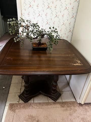 Antique Dining Table Solid Wood