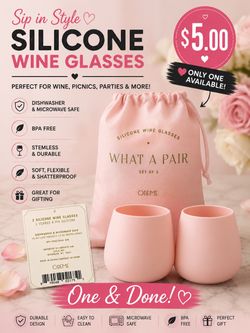 Odeme Silicone Wine Glasses Set of 2