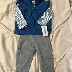 Carters Baby Girl 3 Piece Outfit 