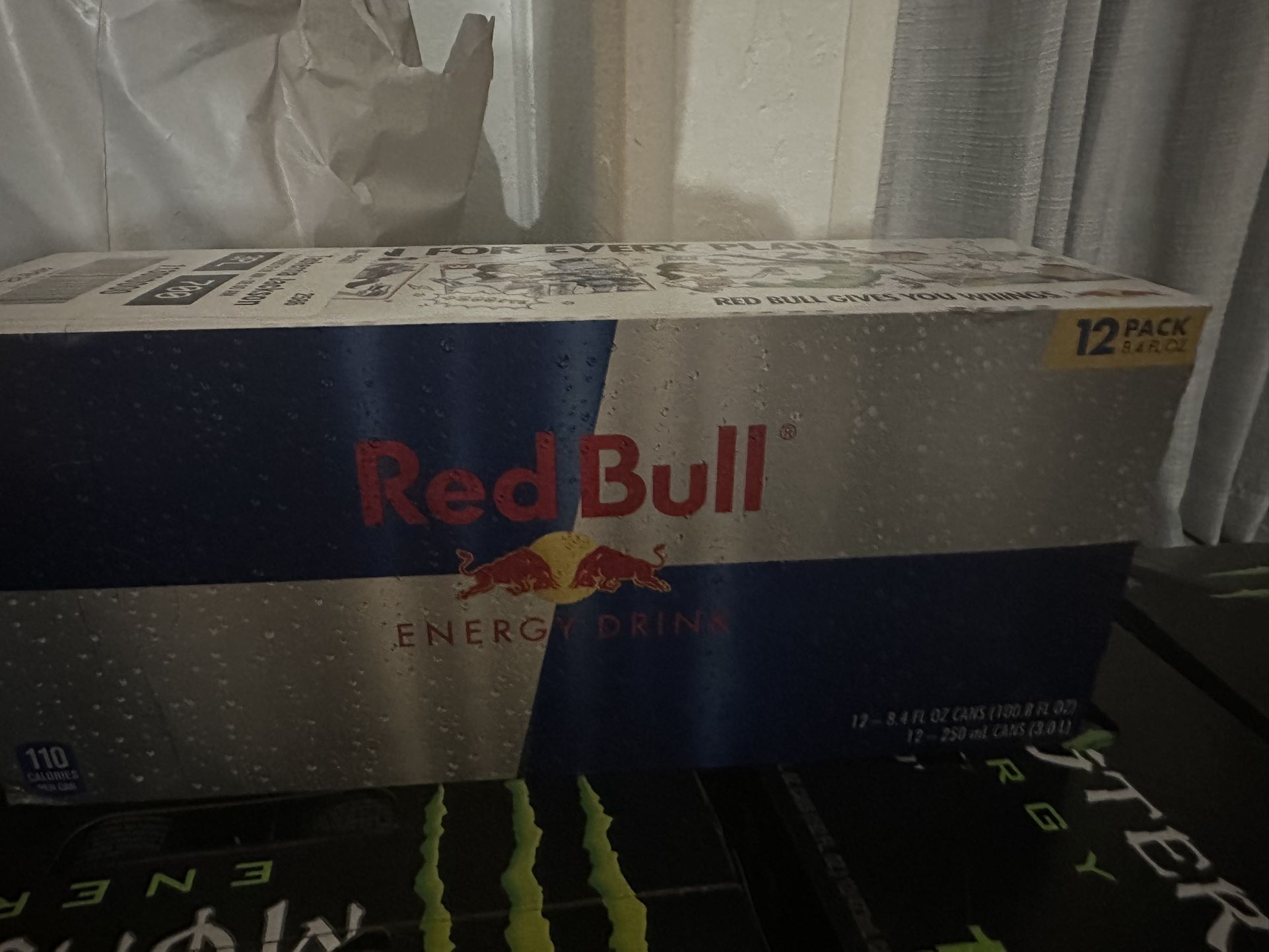 Regular Red Bull and regular sugar-free