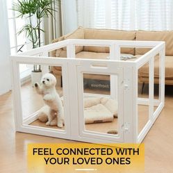 Everfront Clear Acrylic Plastic Dog Playpen $75