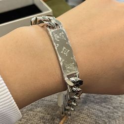 Men's bracelet, stainless steel, luxury, silver