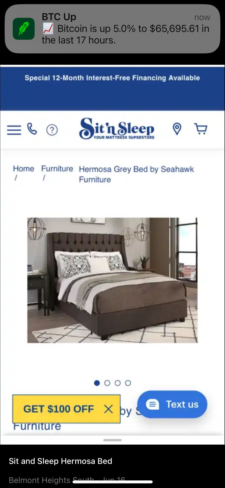 Sit & Sleep Hermosa Bed